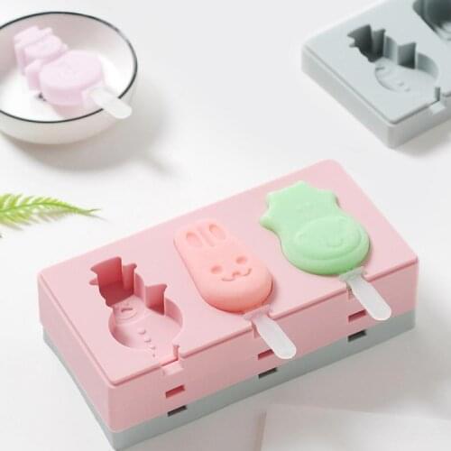 Homemade Ice Cream Molds Reusable Ice Cubes Tray Silicone DIY Popsicle Mold Making Tool Christmas Decor Dessert Maker