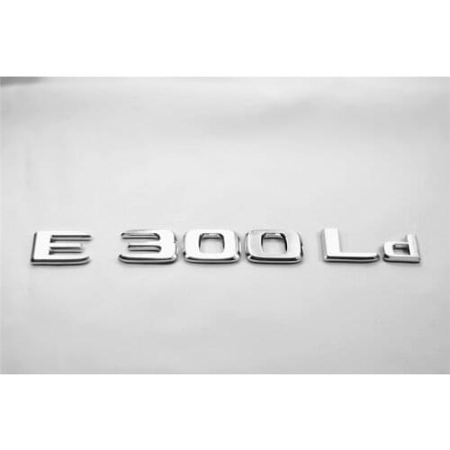 Emblem Badge Decal Trunk Rear ABS for Mercedes Benz E300Ld E200Ld E220Ld E450Ld E53L E450L Car Exterior Decal Sticker Chrome