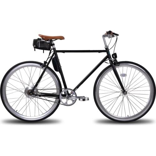 M8 Fixed Gear Bike Nut Steel Frame And Front Fork Clamp Brake 36V250W Hub Motor 5Ah Lithium Battery Electric Bicycle