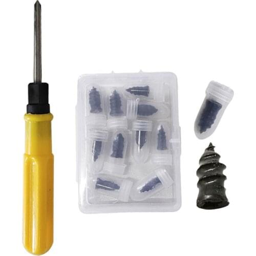 Vacuum Tyre Repair Nail For Car Motorcycle Tubeless Tyre Repair Rubber Nails Self-tire Repair Tire Film Nail With Screwdriver