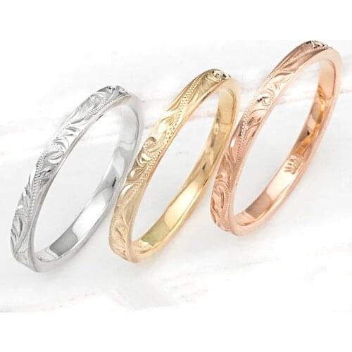 Huitan Shiny Engraved Women Wedding Rings 3 Colors Available High Quality Bridal Engagement Rings Fashion Jewelry 2020 Drop Ship