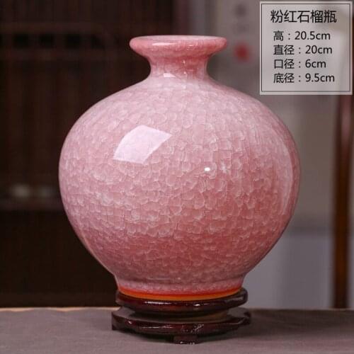 Jingdezhen Ceramics Antique Vase Flower Arrangement Chinese Modern Living Room Decorations Household TV Cabinet Decoration