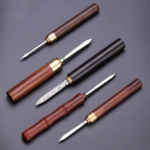 Chinese Puer Tea Knife Stainless Steel Wood Sandalwood Insert Handmade Tea Knife Ceremony Vintage Caja De Te Teaware DG50CD