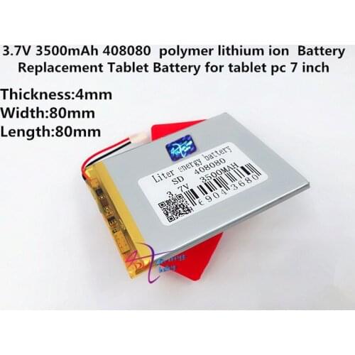 408080 3.7V 3500mah Lithium polymer Battery with Protection Board For PDA Tablet PCs Digital Products