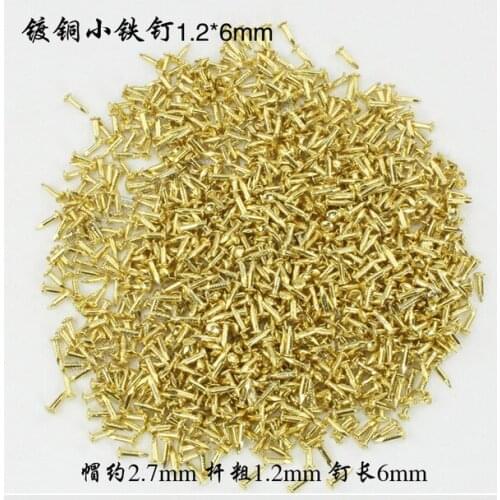 Small nail wooden box nails antique copper plating round iron nails 1.2mm*6mm