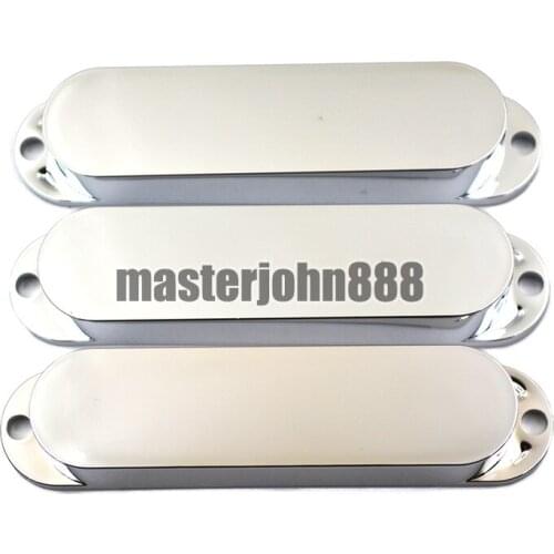 Master John Reflective Silver No Hole Closed Single Coil Pickup Covers For Strat Style Electric Guitar Free Shipping Wholesales