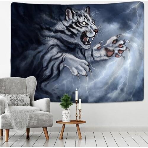Tiger Fashion Wall Tapestry Carpets Wall Hanging Tiger Pattern Luxury Modern Home Decoration Mandala Tapestry