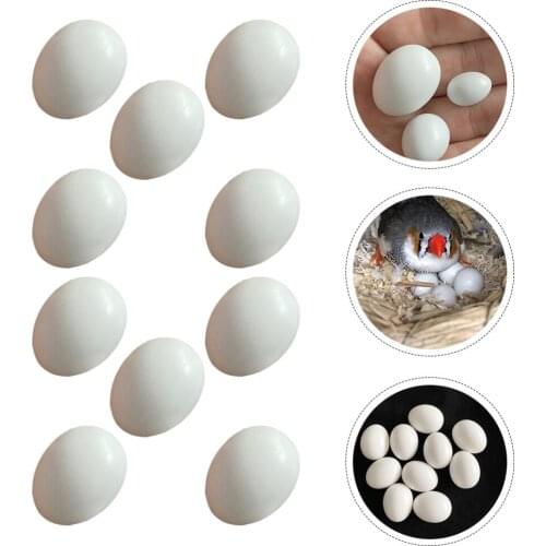 10pcs Realistic Bird Dummy Eggs Fake Bird Egg Bird Laying Prop