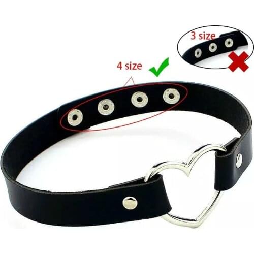 New upgrade 4 size adjustmen Punk Gothic Belt Choker Necklace PU Leather on Neck Buckle Necklaces Jewelry For Women