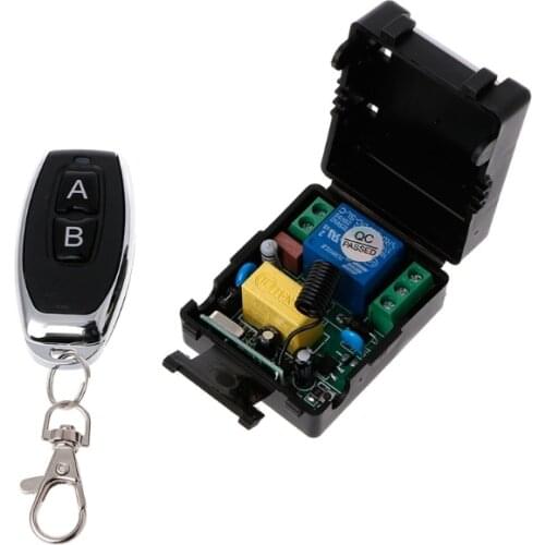 AC 220V 10A 1CH RF 433MHz Wireless Remote Control Switch Receiver + Transmitter Kit 19QA