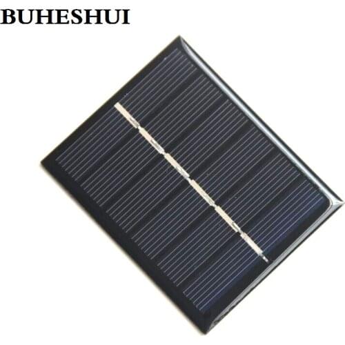 BUHESHUI 0.6W 3V Polycrystalline Solar Cells Solar Panels Solar For Charging 2.4V Battery DIY Solar System 60*75MM 10pcs Epoxy