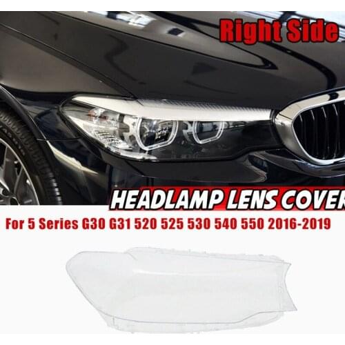 Right Side for BMW 5 Series G30 G31 520 525 530 540 550 2016-2019 Car Headlight Lens Cover Head Light Lampshade Shell