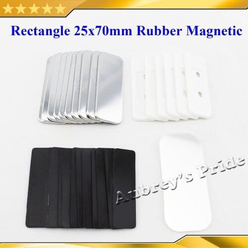 Rectangle 25x70mm 100 Sets NEW Professional Soft Rubber Magnetic Badge Button Maker Metal Back Button Supply Materials