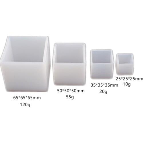 Square Cube Silicone Mould Pendant Jewelry Making Molds Epoxy Resin Molds Casting Tools Mould For Crafts Clay Home Decoration