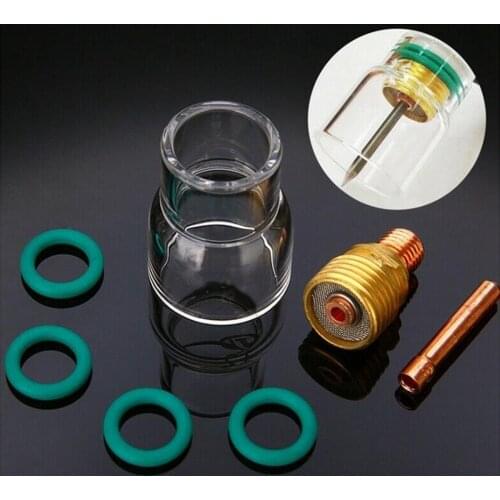 WELD 7PCS/SET TIG Welding Torch Stubby Gas Lens #12 Glass Cup Kit for WP-17/18/26 Accessory