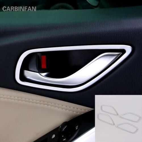 Interior Door Handle Bowl Catch Cover Trim Frame Inner Decoration Sticker For Mazda 6 Atenza Gj 2013 2014 2015 2016 2017 C1414