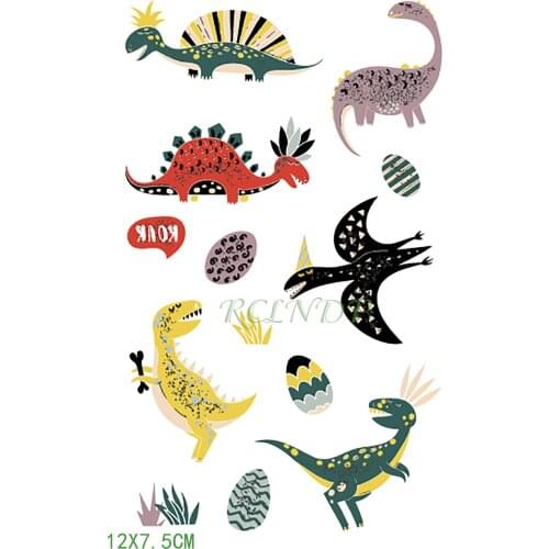 Waterproof Temporary Tattoo Sticker dinosaur fake tatto stickers flash tatoo hand foot shoulder for men girl women kids children