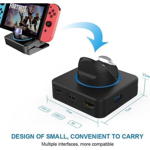 High quality Portable Charging Dock Station for Switch NS HD compatible to TV Video Adapter Conversion Type-C Charger Base Stand