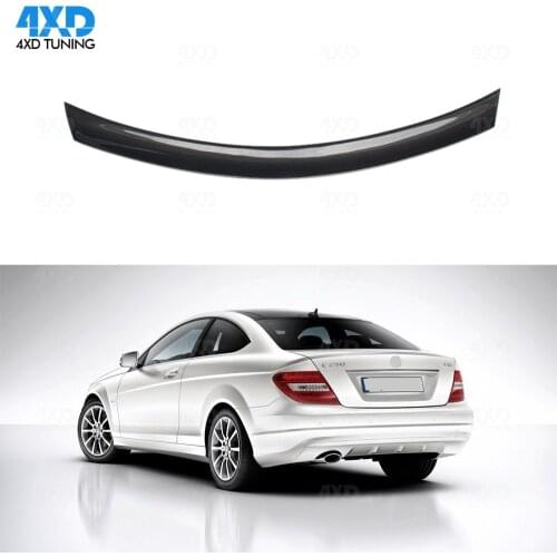 W204 Coupe Carbon Fiber Rear Spoiler V Style For Mercedes c200 c220 Rear Trunk spoiler Wing 2008 2009 2010 2011 2012 2013 2014