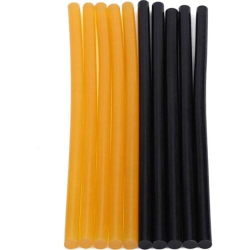 10Pcs (5pcs Black +5pcs Yellow) Hot Melt Glue Sticks Paintless Dent Repair Tools Car Body Hail Removal Kit