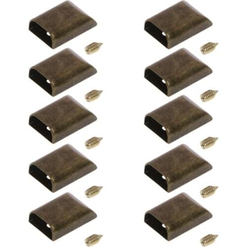 10pcs Leather Craft DIY Metal Zipper Tail Clips Buckle Stop Tail Plug Head Tool Fastener with Screws 53CA