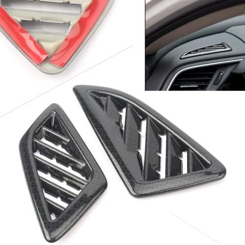 2Pcs Car Dashboard Air Vent Outlet Trim For Honda Civic 2016 2017 Carbon Fiber ABS Inner Decoration Car Styling
