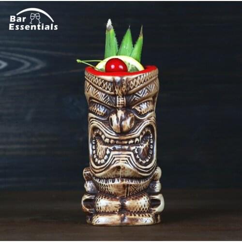 400ml Tiki Mugs Cocktail Cup Beer Wine Mug Ceramic Tiki Mugs Art Crafts Creative Hawaii Mugs