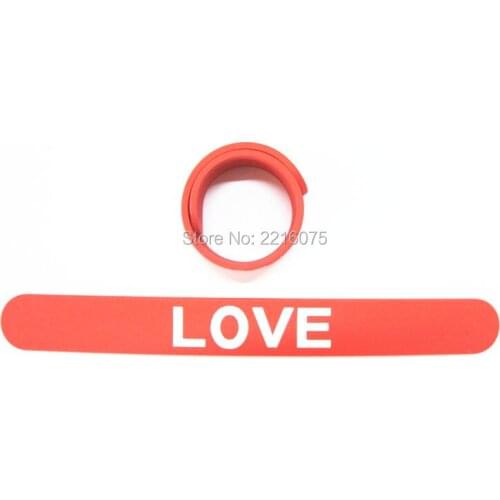 500pcs sports LOVE silicone slap bracelets rubber wristband free shipping by DHL express