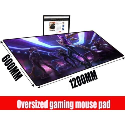MRGBEST Customize Sizes 1200X600X3MM Anime Sexy Girl Large Mouse Pad Gaming Keyboard Mousepad with Lock Edge Desk Mat for LOL