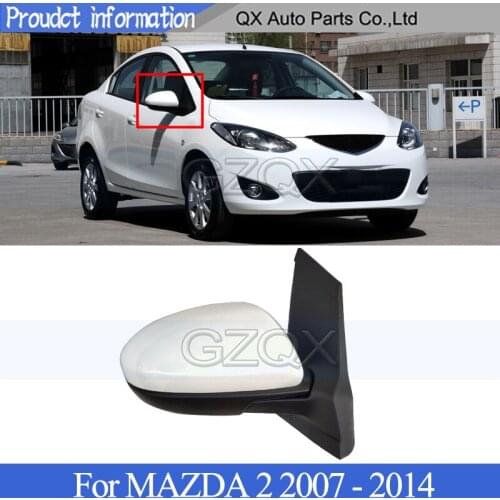 CAPQX 3 Pins Outside Door Rearview Mirror Assy For MAZDA 2 2007 2008 2009 2010 2011 2012 2013 2014 Rear Veiw Mirror Side Mirror