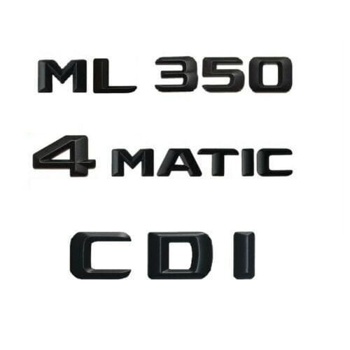 Black 3D Font Trunk Badge Emblems for Mercedes W164 W166 ML350 CDI 4MATIC