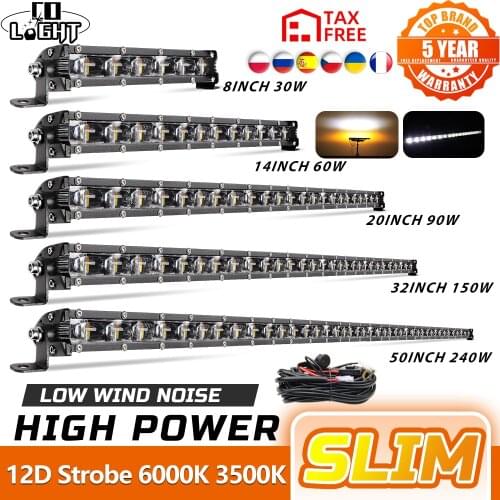 CO LIGHT 8"14" 20" 26" 32"44" 50" Led Work Light Bar Strobe 4x4 Offroad For Truck ATV Uaz Combo Beam 12V 24V Driving Barra Light