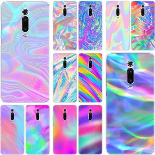 Colorful rainbow Silicone Case For Xiaomi Mi Note 10 9T CC9 E 9 Pro A3 Lite Play Redmi Note 8T 8 8A 6 Pro 6A 4X Fashion Cover