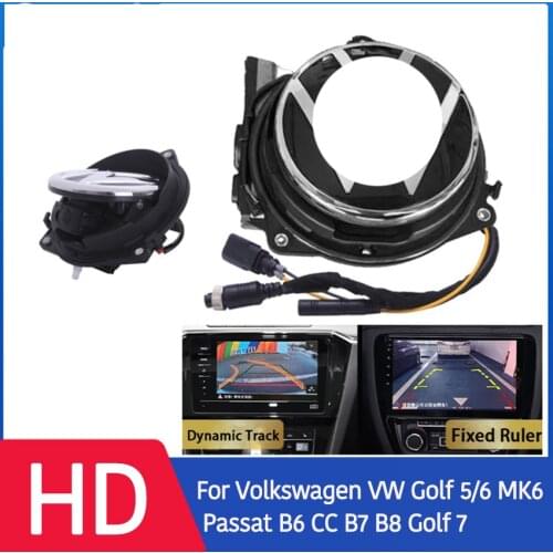 For Volkswagen Golf5 Golf6 MK6 Passat B6 CC B7 B8 Golf 7 Emblem Car Flip Logo Reverse Camera Rear View Camera RGB CVBS CCD HD