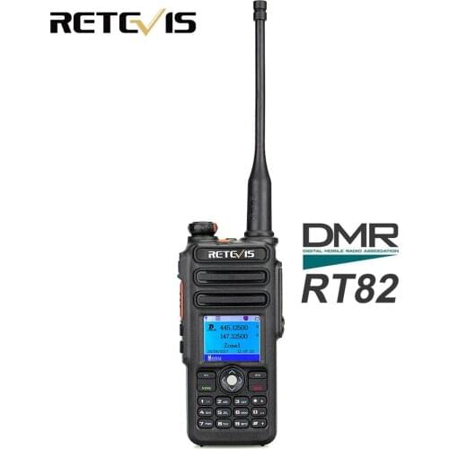 Dual Band DMR Retevis RT82 GPS Digital Radio Walkie Talkie 5W VHF UHF DMR IP67 Waterproof Ham Amateur Radio Transceiver+Cable
