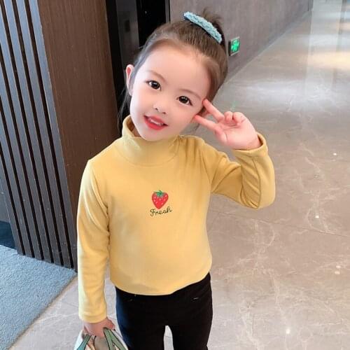 Girls Tshirt Strawberry Pattern Girls Top Toddler Kids T Shirt Spring Autumn Child Girl Clothes