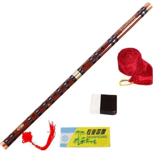 Bitter Bamboo Flute Dizi Handmade Woodwind Instrument Key Of C/D/E/F/G
