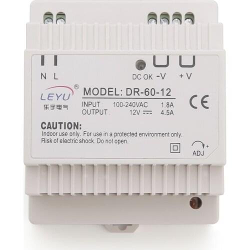 Hot sale 2 years warranty 60w 12v din rail power supply