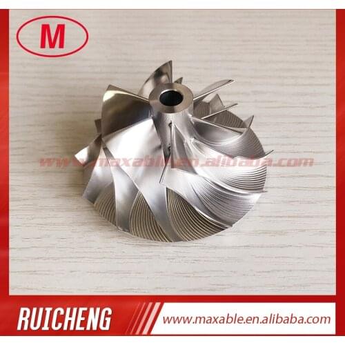 K26 47.42/65.95mm 5326-123-2202 6+6 blades turbo milling/aluminum 2618/billet compressor wheel for 5324-970-7200