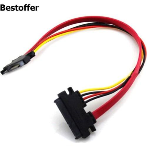 30cm/50cm 22 Pin 7 15 Male to Female Serial SATA 3 Extension Cable 10 Pieces/pack Free Shipping