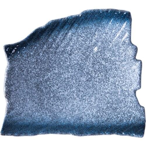 Japanese style creative anti-scalding fruit plate household irregular retro Western dishes high quality ceramic home tableware