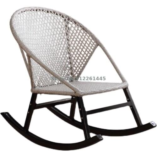 Summer Home Balcony Lounge Chair Rocking Rocking Chair Recliner Nap Waterproof Sunscreen Rocking Chair
