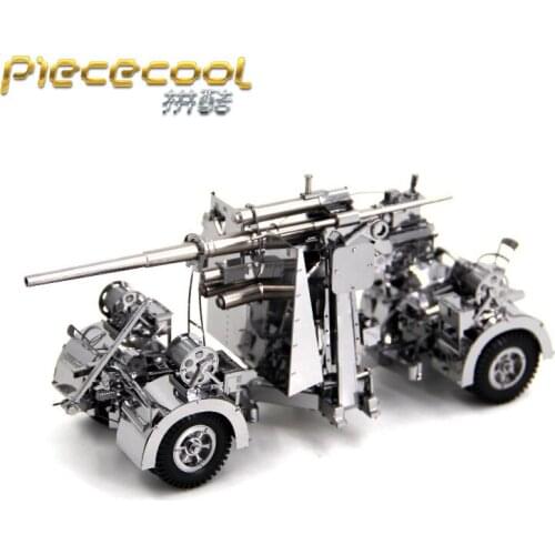 Piececool 3D Metal Puzzle Figure Toy German 88 air defense anti tank artillery 3D Puzzle Models toys DIY jigsaw For Children