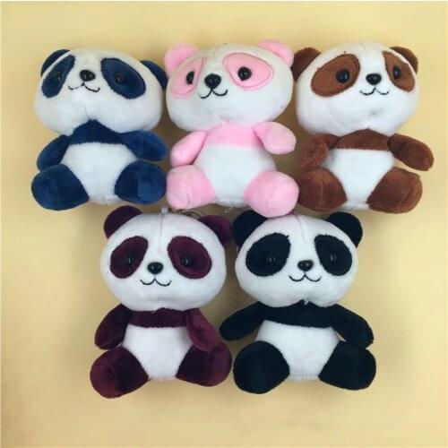 Panda Plush Stuffed Toy Cute 12CM Adorable Plush Toys Dolls Gift for Birthday Christmas Party Anniversary Small Pendant Brooch
