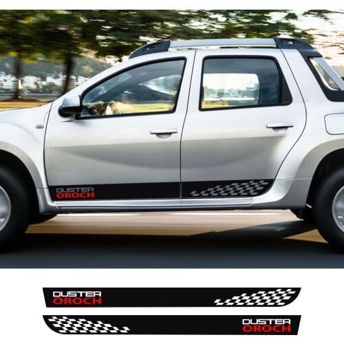 Pickup Door Side Skirt Stripes Decals For Renault Duster Oroch Car Stickers Truck Graphics Vinyl Decor Cover Auto Accessories