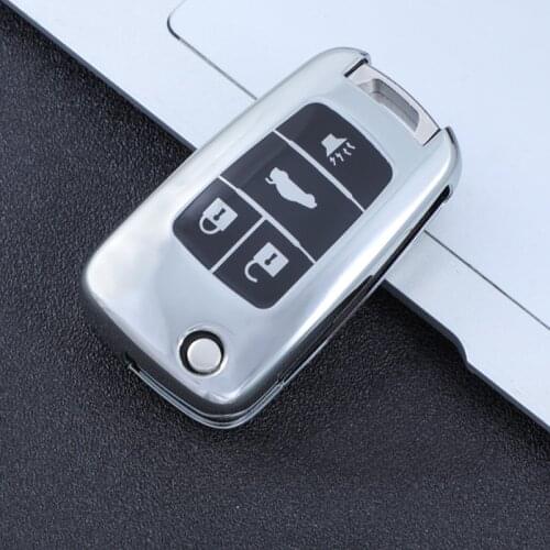 New TPU Car Folding Key Case Cover Shell For Buick Allure Encore Regal Verano Fit Chevrolet Cruze Malibu Sonic for GMC Terrain