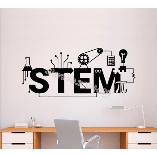 Learning tools Wall Sticker Science Technology instrument decal Art Design School Classroom Interior laboratory Sticker EA724
