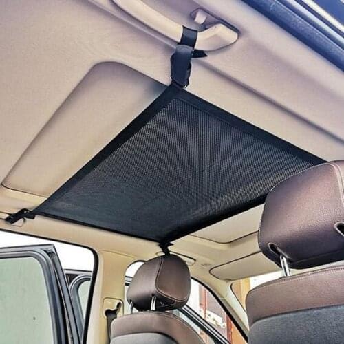 Portable Car Ceiling Storage Net Pocket Roof Interior Cargo Net Bag Car Trunk Storage Pouch Sundries Storage Organizer