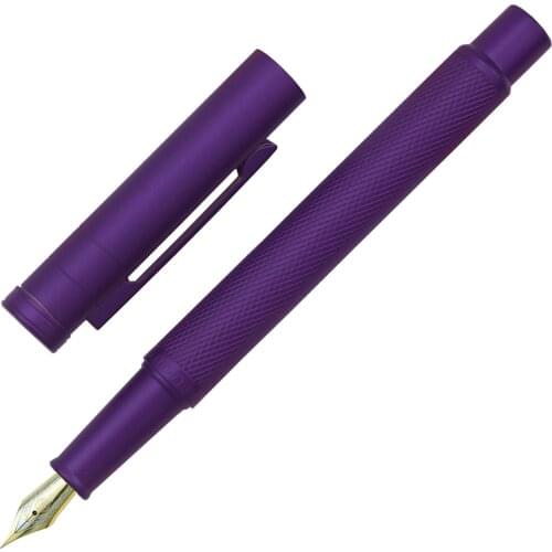 Hongdian Purple Forest Metal Fountain Pen Golden Nib EF/F/Bent Beautiful Tree Texture Excellent Writing Business Office Pen