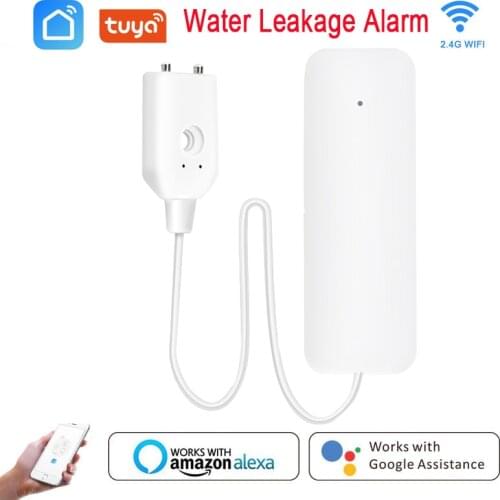 Tuya Wifi Water Leakage Alarm Independent WIFI Water Leak Sensor Detector Flood Alert Overflow Security Alarm System Tuya Smart